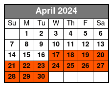 1 Day Rental April Schedule
