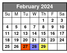 One-Hour Airboat Tour February Schedule