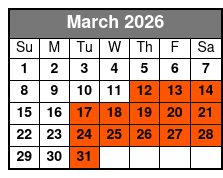 Polynesian Fire Luau in Orlando, Fl March Schedule