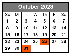 Manatee Swim Half Day October Schedule