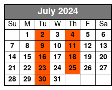 Manatee Swim Half Day July Schedule