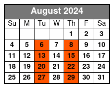 Manatee Swim Half Day August Schedule