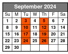Manatee Swim Half Day September Schedule