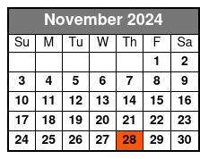 Manatee Swim Half Day November Schedule