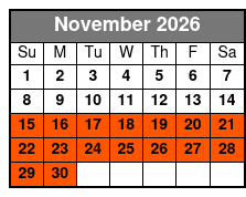 Manatee Season - Kayaking Tour November Schedule