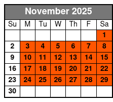Wild Florida Drive-Thru Safari and Gator Park Admission November Schedule