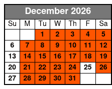 Wild Florida Drive-Thru Safari and Gator Park Admission December Schedule