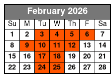 Orlando Sailing Experience February Schedule