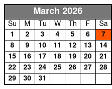 Orlando Sailing Experience March Schedule