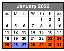 1 Half Day Waterski, Wakeboard Or Wakesurf Lesson, 2 Individual Lessons January Schedule