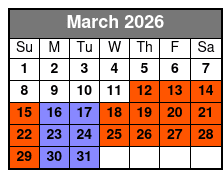 1 Half Day Waterski, Wakeboard Or Wakesurf Lesson, 2 Individual Lessons March Schedule