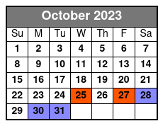 Ksc and Airboat Adventure October Schedule