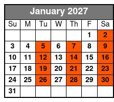 Adult W/Non-Alcoholic Drinks January Schedule