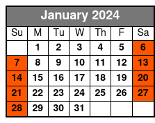 Adult (non-Alcoholic) January Schedule