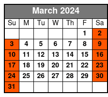 Adult (non-Alcoholic) March Schedule