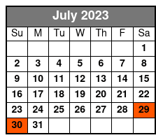 Winter Haven Guided Brunch Tour July Schedule