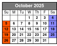 Winter Haven Guided Brunch Tour October Schedule