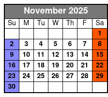 Winter Haven Guided Brunch Tour November Schedule