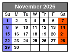 Winter Haven Guided Brunch Tour November Schedule