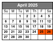 Sanford Ghost Tour April Schedule
