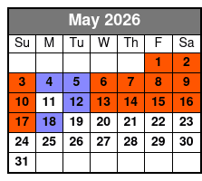 Pontoon Lake Tours May Schedule