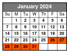 Walking Tour of Orlando January Schedule