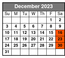 Downtown Sanford Historical Tour December Schedule
