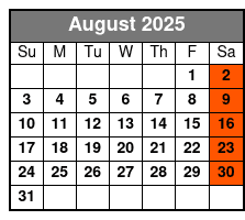 Downtown Sanford Historical Tour August Schedule