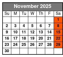 Downtown Sanford Historical Tour November Schedule