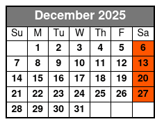 Downtown Sanford Historical Tour December Schedule