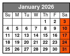 Downtown Sanford Historical Tour January Schedule