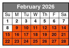 1-Hour Private Waterski Lessons with Pro Coach Dave Briscoe February Schedule