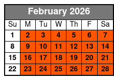 Bamboo Dune Buggy Tour February Schedule