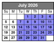 Bamboo Dune Buggy Tour July Schedule