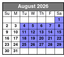 Bamboo Dune Buggy Tour August Schedule