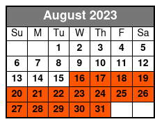 Cousin Pat 1-Hour Private Therapy and Laugh Yoga Experience August Schedule