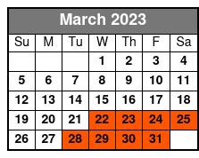 Adult (non-Alcoholic) March Schedule