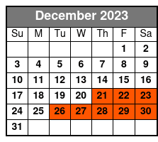 Adult (non-Alcoholic) December Schedule