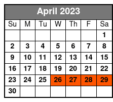 Adult (w/Drinks) April Schedule