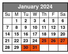 Adult (w/Drinks) January Schedule