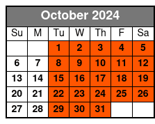 Adult (w/Drinks) October Schedule