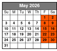 Adult (non-Alcoholic) May Schedule