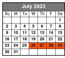 Beer Spirits and Ghosts Walking Tour July Schedule