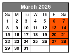 Beer Spirits and Ghosts Walking Tour March Schedule