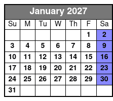 Ivanhoe Food Tour January Schedule