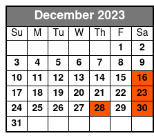 1 Hour Airboat Ride December Schedule