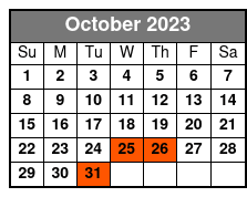 12pm Wander & Eat in Orlando October Schedule