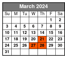 12pm Wander & Eat in Orlando March Schedule