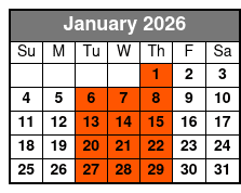5:30pm Wander & Eat in Orlando January Schedule