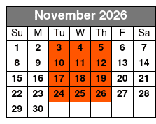 5:30pm Wander & Eat in Orlando November Schedule